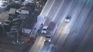 LA suspects carjack 3 vehicles including big rig, escape police chase