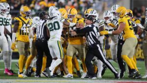 Packers-Steelers brawl ends with referees being knocked to ground