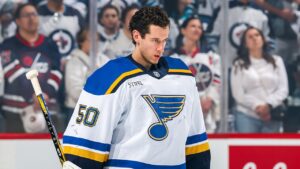 Blues goalie explains viral Alex Ovechkin puck moment