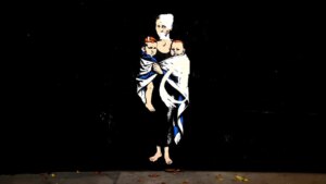 Face of Shiri Bibas unrecognizable, Star of David removed in memorial mural