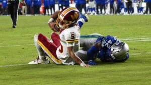 Commanders’ Jayden Daniels suffers horrific injury vs Seahawks